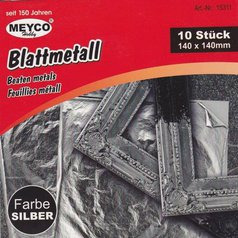 metalická fólia 14x14 cm MEYCO 10ks strieborná