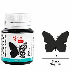 akrylová farba 20 ml ROSA Talent 17 black akrylová farba 20 ml ROSA Talent 17 black
