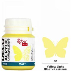 akrylová farba 20 ml ROSA Talent 30 yellow light akrylová farba 20 ml ROSA Talent 30 yellow light