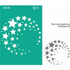 samolepiaca šablóna Rosa A4 no.35 HVIEZDY