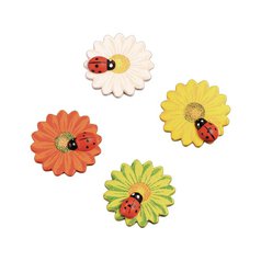 dekorácia lienka na kvietku 3 cm 8 ks