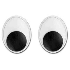 plastové oči oval 8mm 12ks