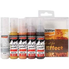 set farieb na hrdzavý efekt Pentart 5x20 ml