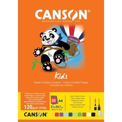 blok CANSON A4 120g 30 listov, 10 farieb
