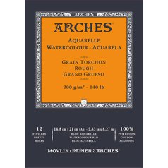 ARCHES akvarelový blok, Rough, Natural White 300g, A5, 12 listov