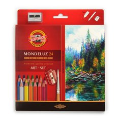 pastelky akvarel KOH-I-NOOR MONDELUZ 24ks štetec