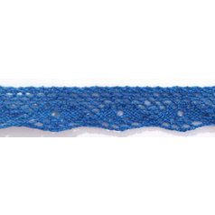 čipka 100% bavlna modrá 1,5cm