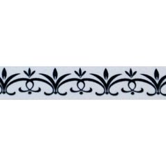 lepiaca páska washi 15mm x 10m ornament čiernobiely 4