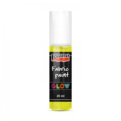 farba na textil 3D svietiaca v tme Pentart 20 ml žltá