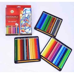 umelecké pastelky KOH-I-NOOR polycolor 72ks +3ks ceruzky 1500+2 strúhadlo