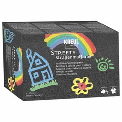 Zmývateľná farba na chodník STREETY - KREUL sada 6 x 200 ml