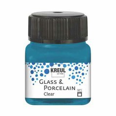 farba na sklo a porcelán 20 ml Kreul Clear 15 cyanean blue