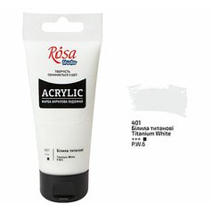 akrylová farba 75 ml ROSA Studio 401 titanium white