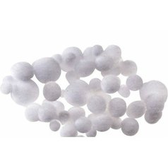pom poms 8-20 mm biele