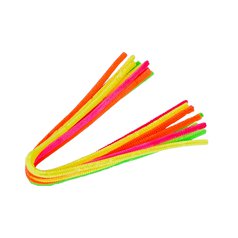 plyšový drôtik 8mm 50cm 10ks neon mix