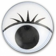 plastové oči s mihal. okrúhle 10mm 14ks
