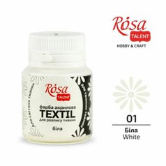 farba na textil 20 ml ROSA Talent 01 white farba na textil 20 ml ROSA Talent 01 white