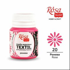 farba na textil 20 ml ROSA Talent 20 rose farba na textil 20 ml ROSA Talent 20 rose