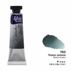 akvarel farba v tube 10 ml ROSA Gallery 760 Black Green akvarel farba v tube 10 ml ROSA Gallery 760 Black Green