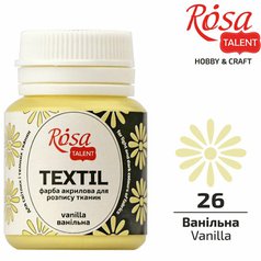 farba na textil 20 ml ROSA Talent 26 vanilla farba na textil 20 ml ROSA Talent 26 vanilla