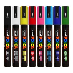 akrylový marker set UNI POSCA -3M basic set 8ks
