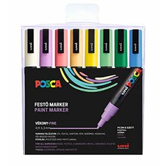 akrylový marker set UNI POSCA -3M pastel set 8ks