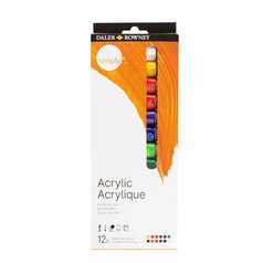 akrylová farba Daler Rowney sada 12 x 12 ml