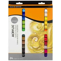 akrylové farby Daler Rowney sada 24 x 12 ml