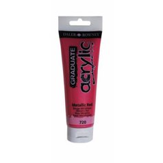 akrylová farba 120ml Daler Rowney Metallic red
