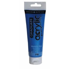 akrylová farba 120ml Daler Rowney Metallic blue