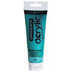 akrylová farba 120ml Daler Rowney Metallic green