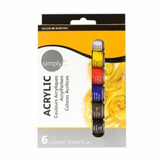 akrylové farby Daler Rowney sada 6 x 12 ml