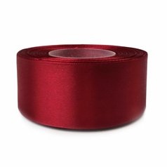 stuha saténová 38 mm/32 m rubínová červená