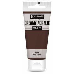 akrylová farba Pentart 60 ml pololesklá hnedá