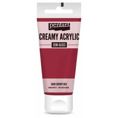 akrylová farba Pentart 60 ml pololesklá červená čerešňa