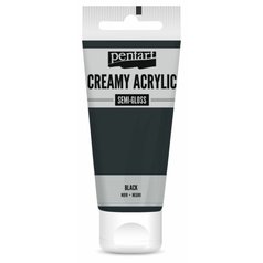 akrylová farba Pentart 60 ml pololesklá čierna
