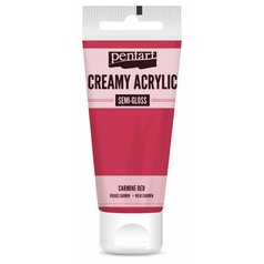 akrylová farba Pentart 60 ml pololesklá karmínová