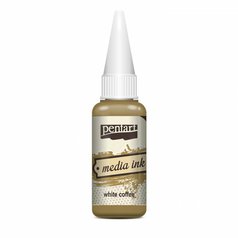 media ink Pentart 20 ml biela káva