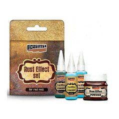 set farieb na hrdzavý efekt Pentart 3+1