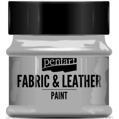 farba na textil a kožu Pentart 50 ml strieborná