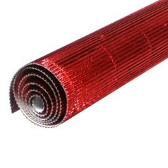 vlnitý kartón metallic 50x70cm 94 červený