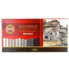 pastel olejový KOH-I-NOOR GIOCONDA hard 12ks ŠEDÉ