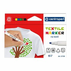 popisovače na textil Centropen 6ks