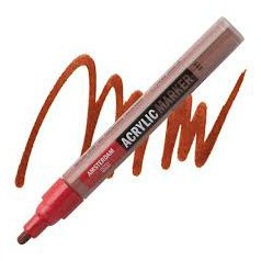 akrylový marker AMSTERDAM 3-4mm M 411 Burnt Sienna